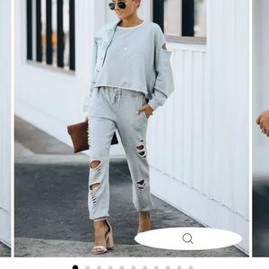 VICI midtown cotton distressed pullover